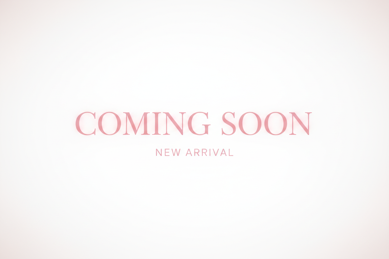 coming soon with light pink letters